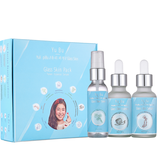 Yu Bu Glass Skin Pack | TONER. ESSENCE. SERUM | 3 Step Glass Skin